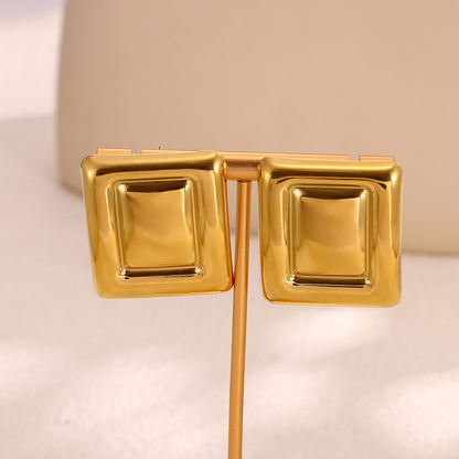 Flowers Stud Earrings For Women Featuring Waterproof Non Tarnish 304 Stainless Steel With 18K Real Gold PVD Coated Plating