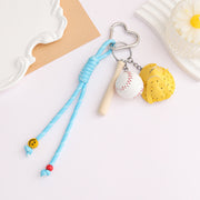 Baseball Keychain-Blue