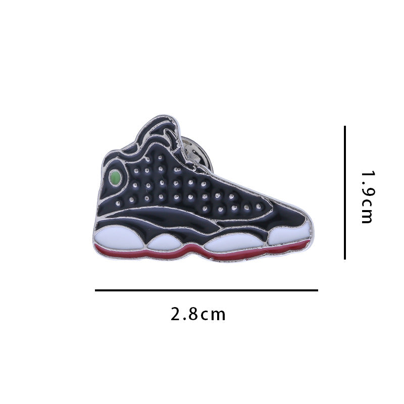 AJ Sneakers Metal Badge Trendy Gift Collaboration Badge Bag Decoration Geometric Alloy Badge