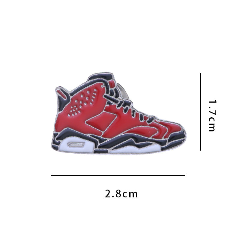AJ Sneakers Metal Badge Trendy Gift Collaboration Badge Bag Decoration Geometric Alloy Badge