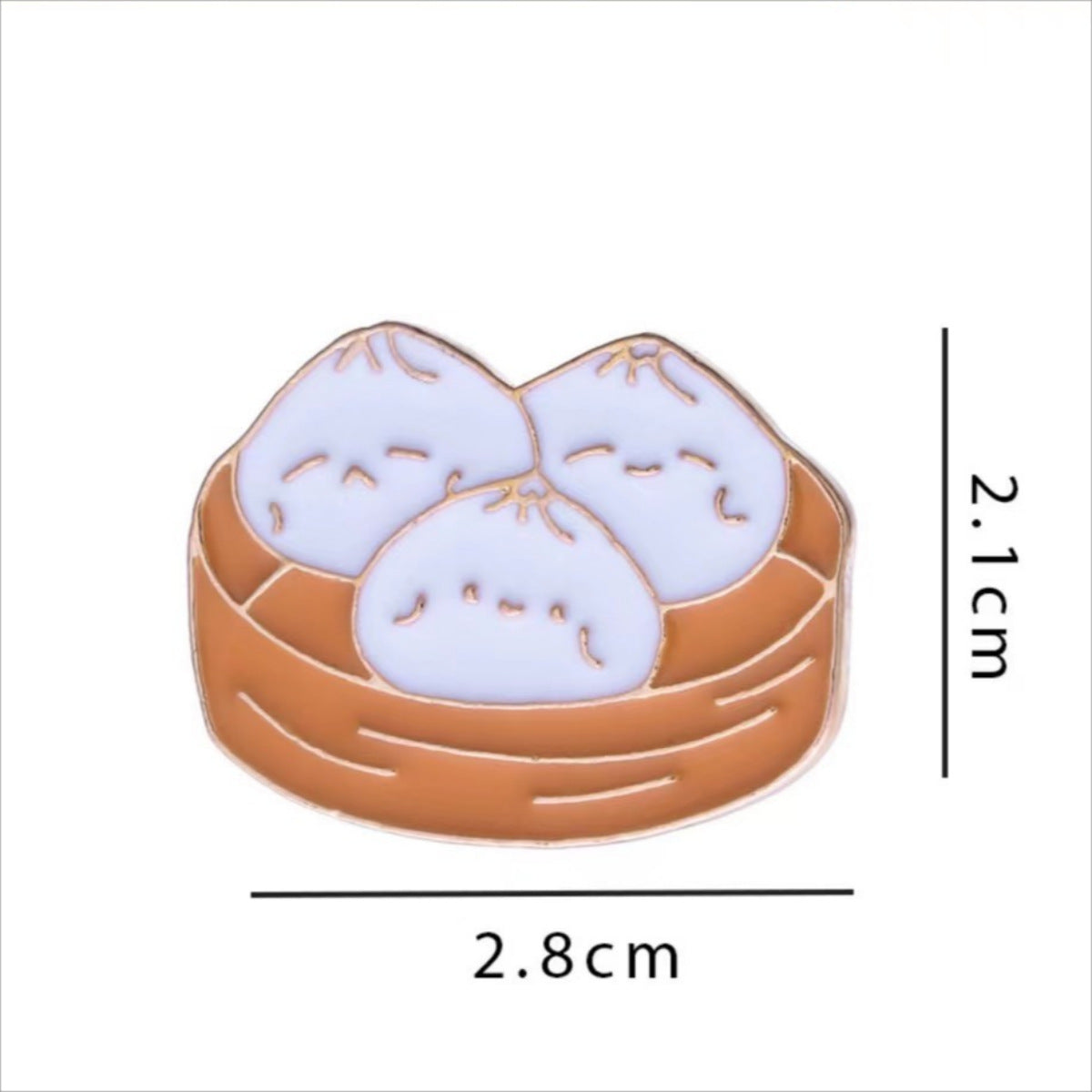 Metal Dumpling Salmon Sushi Tempura Rice Ball Badge Pin Clothing Bag Badge Alloy Brooch