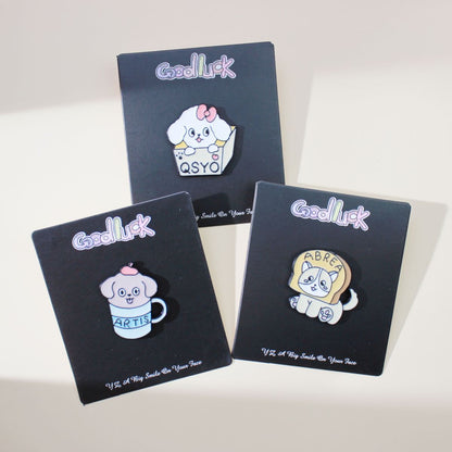 Metal Dumpling Salmon Sushi Tempura Rice Ball Badge Pin Clothing Bag Badge Alloy Brooch