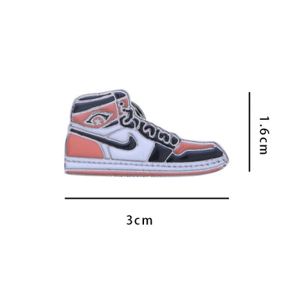 AJ Sneakers Metal Badge Trendy Gift Collaboration Badge Bag Decoration Geometric Alloy Badge