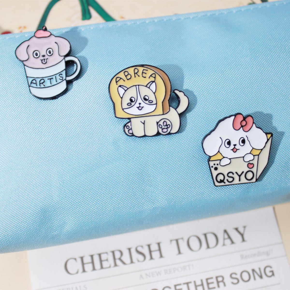 Metal Dumpling Salmon Sushi Tempura Rice Ball Badge Pin Clothing Bag Badge Alloy Brooch
