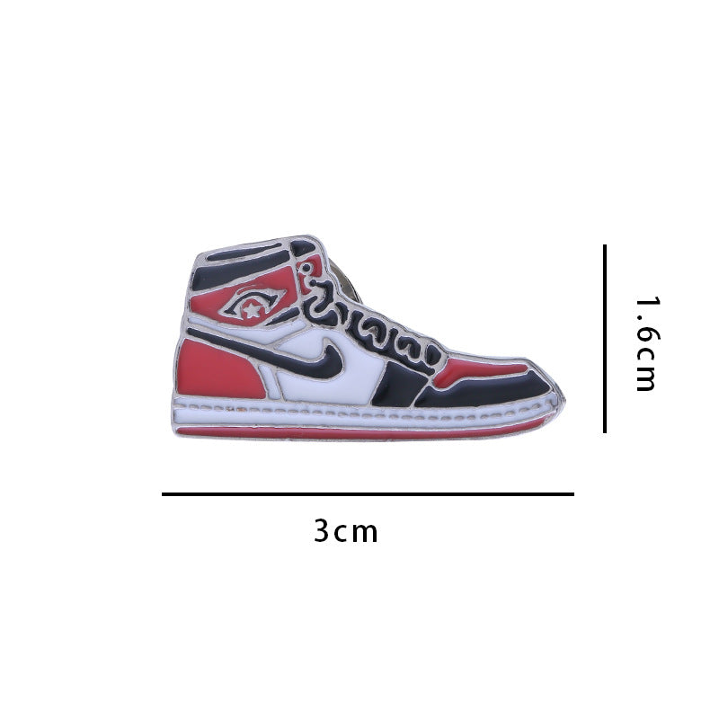 AJ Sneakers Metal Badge Trendy Gift Collaboration Badge Bag Decoration Geometric Alloy Badge