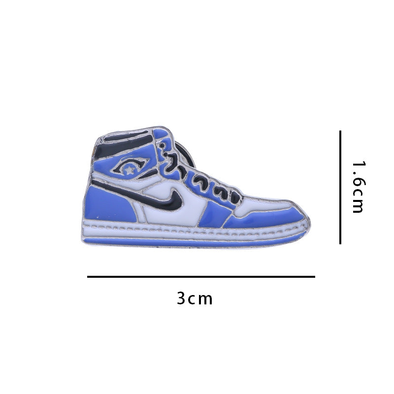 AJ Sneakers Metal Badge Trendy Gift Collaboration Badge Bag Decoration Geometric Alloy Badge