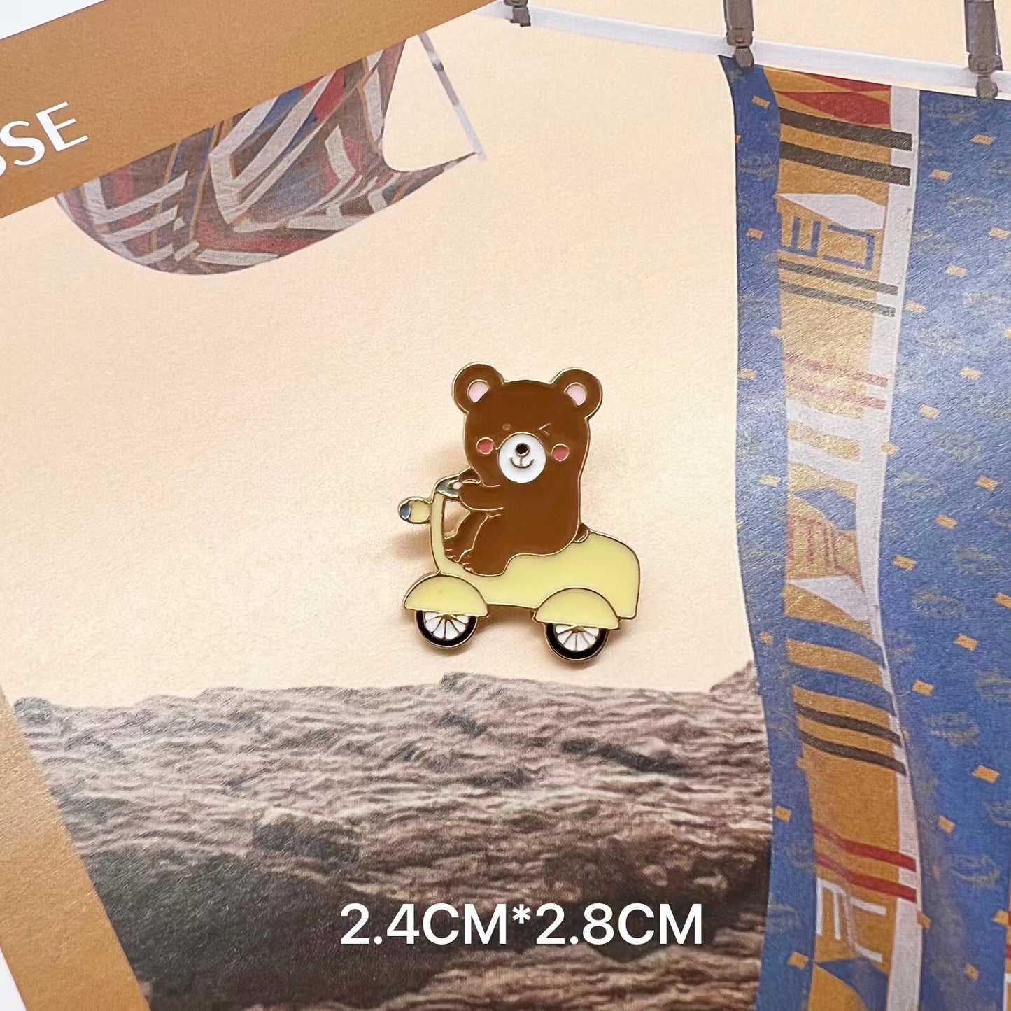 Metal Dumpling Salmon Sushi Tempura Rice Ball Badge Pin Clothing Bag Badge Alloy Brooch