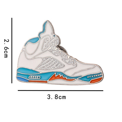 AJ Sneakers Metal Badge Trendy Gift Collaboration Badge Bag Decoration Geometric Alloy Badge