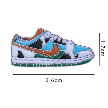 AJ Sneakers Metal Badge Trendy Gift Collaboration Badge Bag Decoration Geometric Alloy Badge