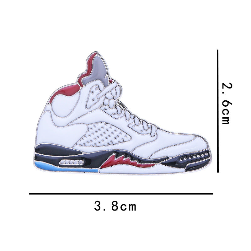 AJ Sneakers Metal Badge Trendy Gift Collaboration Badge Bag Decoration Geometric Alloy Badge