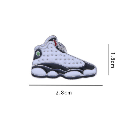 AJ Sneakers Metal Badge Trendy Gift Collaboration Badge Bag Decoration Geometric Alloy Badge