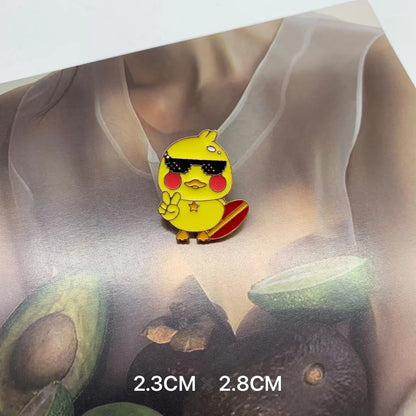 Metal Dumpling Salmon Sushi Tempura Rice Ball Badge Pin Clothing Bag Badge Alloy Brooch