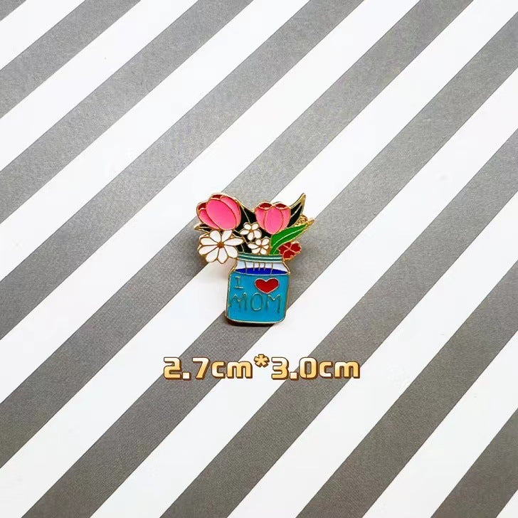 Metal Dumpling Salmon Sushi Tempura Rice Ball Badge Pin Clothing Bag Badge Alloy Brooch