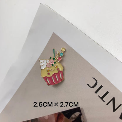 Metal Dumpling Salmon Sushi Tempura Rice Ball Badge Pin Clothing Bag Badge Alloy Brooch