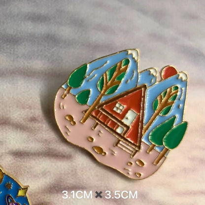 Metal Dumpling Salmon Sushi Tempura Rice Ball Badge Pin Clothing Bag Badge Alloy Brooch