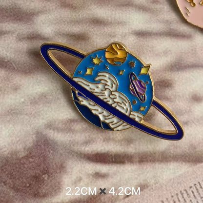 Metal Dumpling Salmon Sushi Tempura Rice Ball Badge Pin Clothing Bag Badge Alloy Brooch