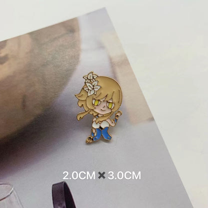 Metal Dumpling Salmon Sushi Tempura Rice Ball Badge Pin Clothing Bag Badge Alloy Brooch