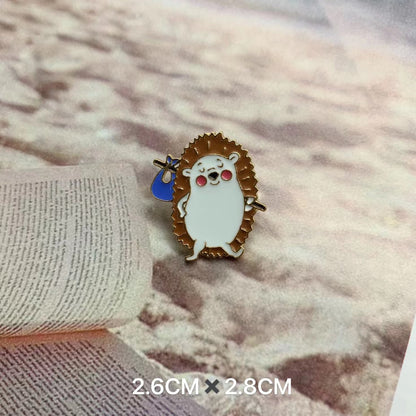 Metal Dumpling Salmon Sushi Tempura Rice Ball Badge Pin Clothing Bag Badge Alloy Brooch