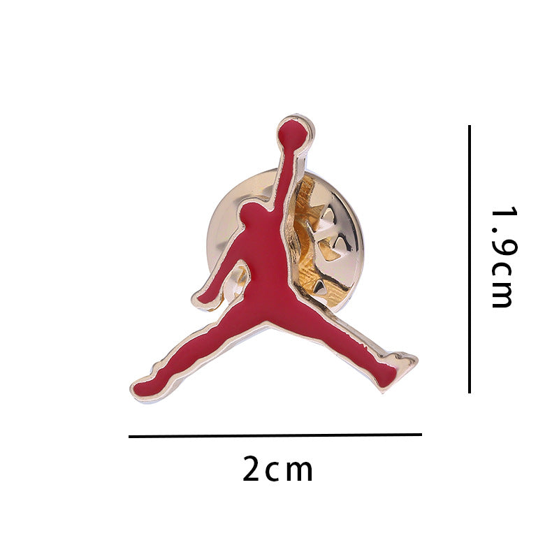 AJ Sneakers Metal Badge Trendy Gift Collaboration Badge Bag Decoration Geometric Alloy Badge