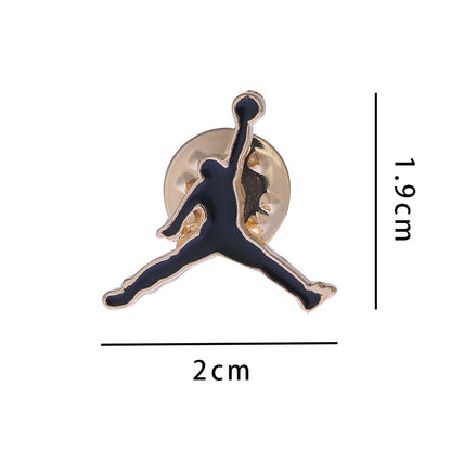 AJ Sneakers Metal Badge Trendy Gift Collaboration Badge Bag Decoration Geometric Alloy Badge