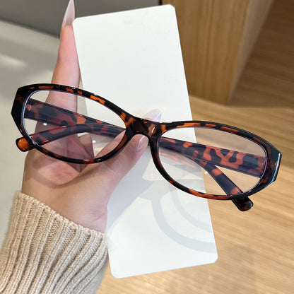 Vintage Oval Frame Blue Light Blocking Glasses Non-Prescription Lenses Multi-Functional Optical Frame For Men And Women Daily Wear