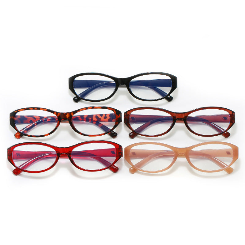 Vintage Oval Frame Blue Light Blocking Glasses Non-Prescription Lenses Multi-Functional Optical Frame For Men And Women Daily Wear