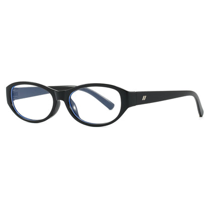 Vintage Oval Frame Blue Light Blocking Glasses Non-Prescription Lenses Multi-Functional Optical Frame For Men And Women Daily Wear