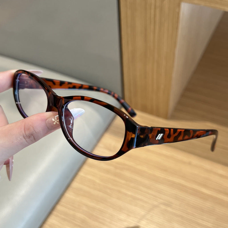 Vintage Oval Frame Blue Light Blocking Glasses Non-Prescription Lenses Multi-Functional Optical Frame For Men And Women Daily Wear