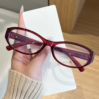 Vintage Oval Frame Blue Light Blocking Glasses Non-Prescription Lenses Multi-Functional Optical Frame For Men And Women Daily Wear