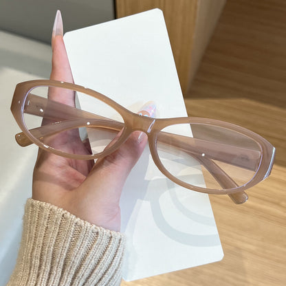 Vintage Oval Frame Blue Light Blocking Glasses Non-Prescription Lenses Multi-Functional Optical Frame For Men And Women Daily Wear
