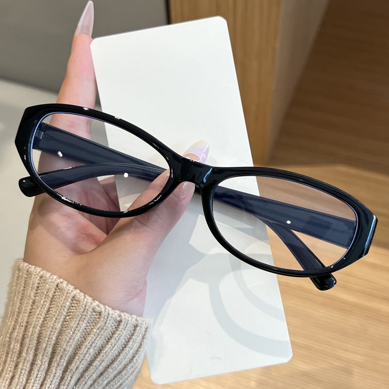 Vintage Oval Frame Blue Light Blocking Glasses Non-Prescription Lenses Multi-Functional Optical Frame For Men And Women Daily Wear