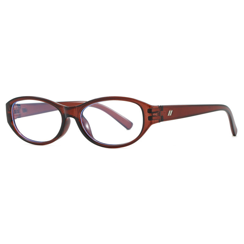 Vintage Oval Frame Blue Light Blocking Glasses Non-Prescription Lenses Multi-Functional Optical Frame For Men And Women Daily Wear