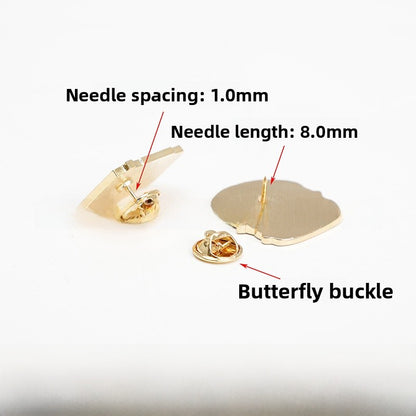 Metal Dumpling Salmon Sushi Tempura Rice Ball Badge Pin Clothing Bag Badge Alloy Brooch