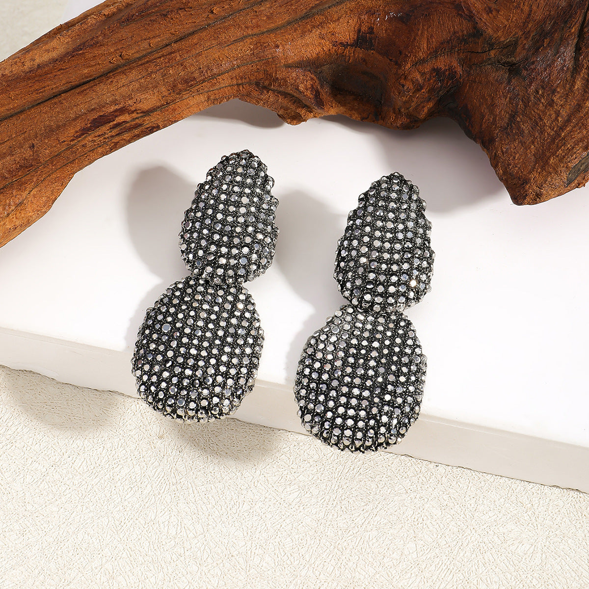 Full Diamond Women's Geometric Sensual Party Diamond Inlaid Earrings Alloy Jewelry