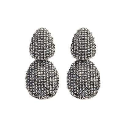 Full Diamond Women's Geometric Sensual Party Diamond Inlaid Earrings Alloy Jewelry