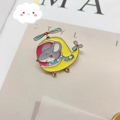 Metal Dumpling Salmon Sushi Tempura Rice Ball Badge Pin Clothing Bag Badge Alloy Brooch