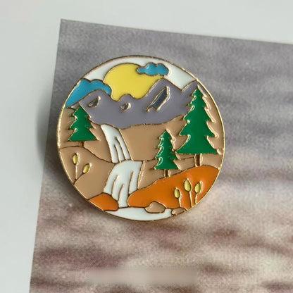 Metal Dumpling Salmon Sushi Tempura Rice Ball Badge Pin Clothing Bag Badge Alloy Brooch