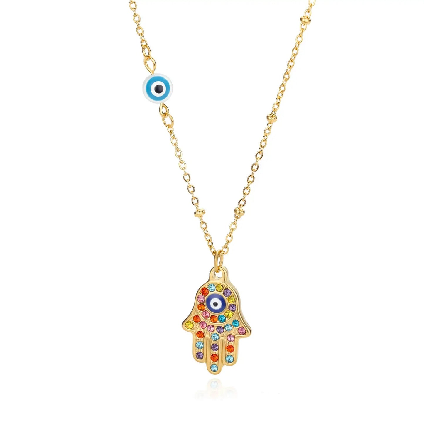 Devil's Eye Necklace For Women In Blue, Made Of Durable 304 Stainless Steel