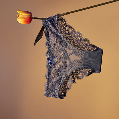 Breathable Flowers Pattern Low Waist Thongs For Women In Nylon Fabric, Suitable For All Seasons