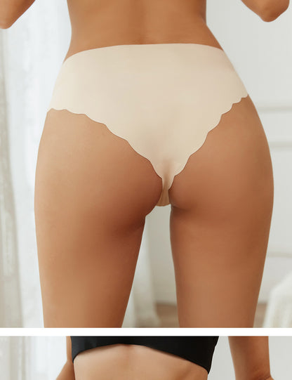 Solid Color Seamless Low Waist Briefs For Women In Nylon Fabric Suitable For All Seasons