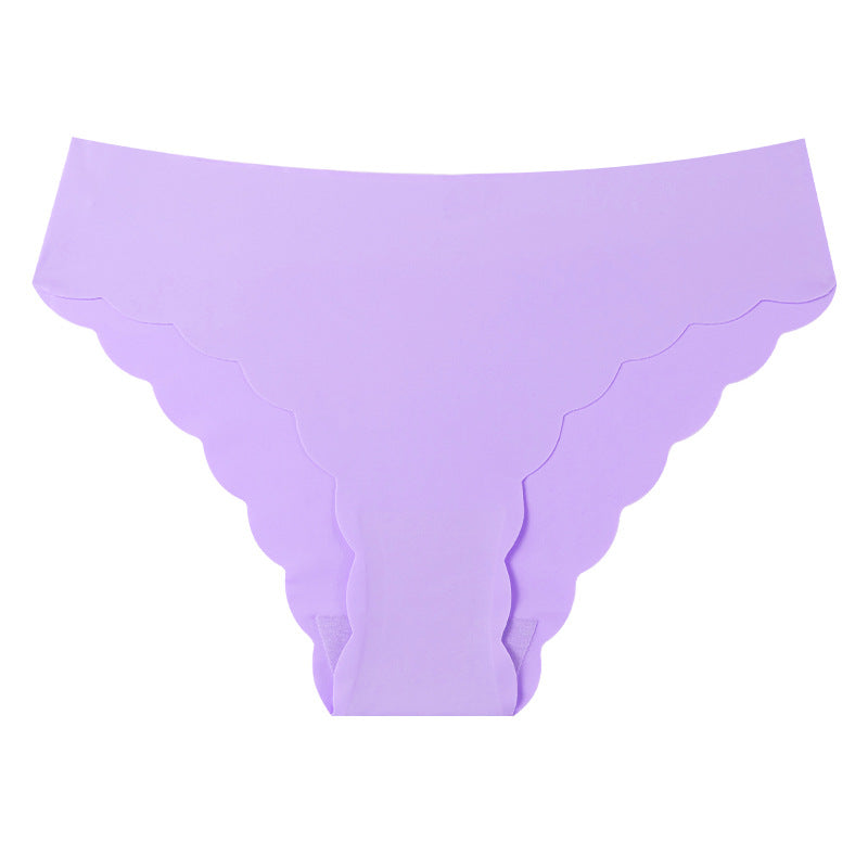 Solid Color Seamless Low Waist Briefs For Women In Nylon Fabric Suitable For All Seasons