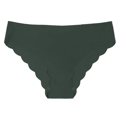 Solid Color Seamless Low Waist Briefs For Women In Nylon Fabric Suitable For All Seasons