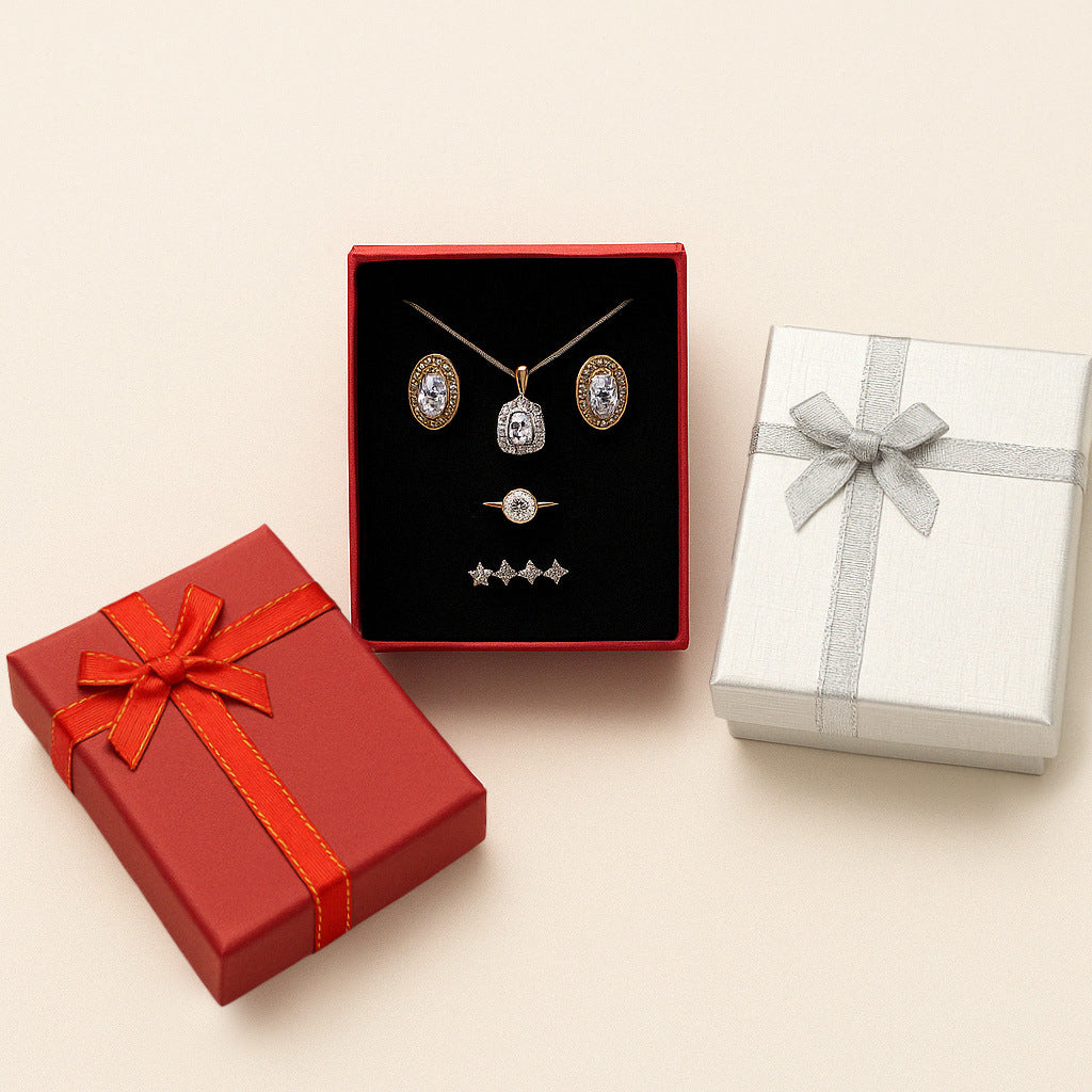 1 Piece Paper Jewelry Box With Bow Tie Design For Elegant Jewelry Packaging