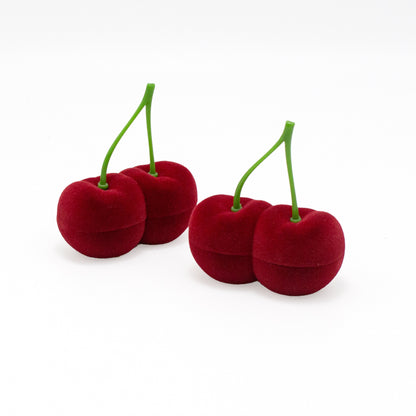 1 Piece Red Flannel Ring Box For Jewelry Packaging