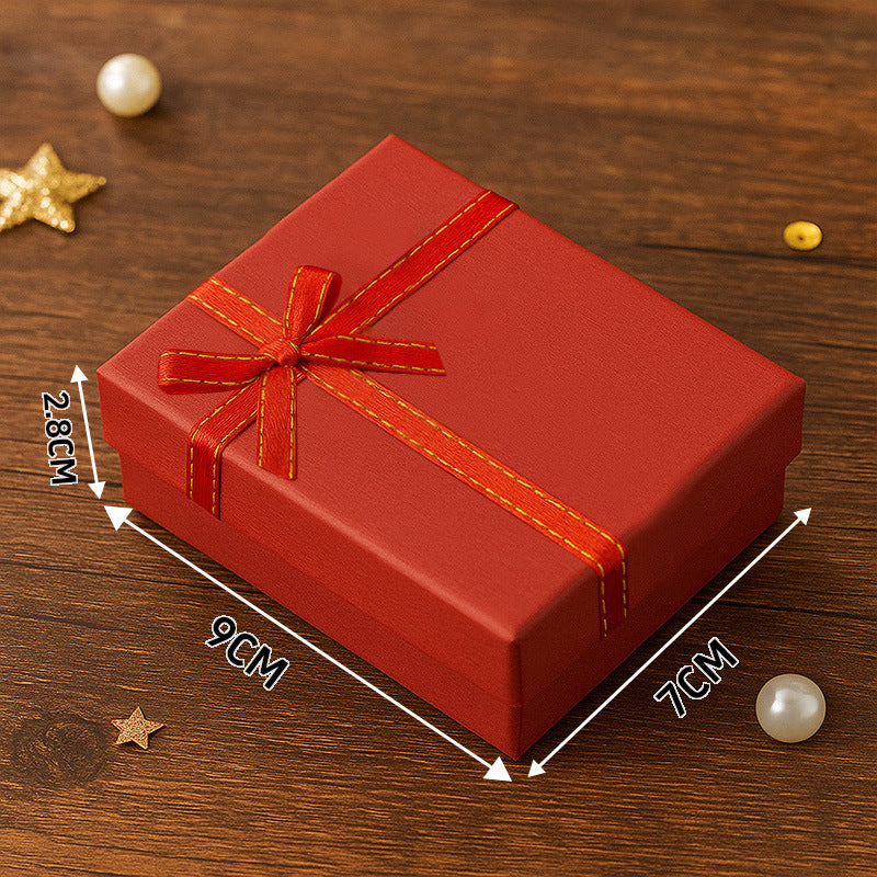 1 Piece Paper Jewelry Box With Bow Tie Design For Elegant Jewelry Packaging
