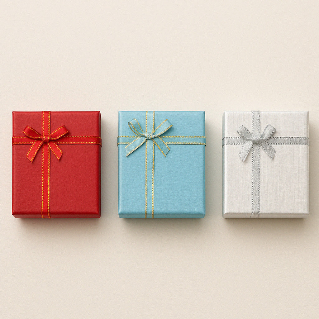 1 Piece Paper Jewelry Box With Bow Tie Design For Elegant Jewelry Packaging