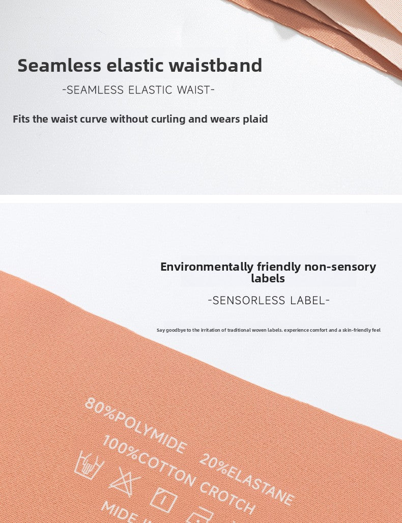 Solid Color Seamless Low Waist Briefs For Women In Nylon Fabric Suitable For All Seasons