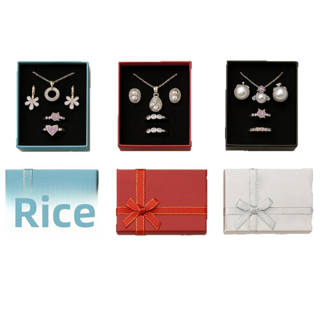 1 Piece Paper Jewelry Box With Bow Tie Design For Elegant Jewelry Packaging