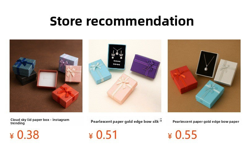 1 Piece Paper Jewelry Box With Bow Tie Design For Elegant Jewelry Packaging