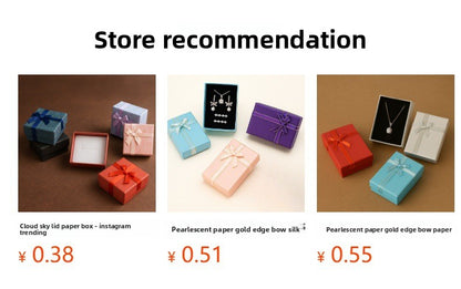 1 Piece Paper Jewelry Box With Bow Tie Design For Elegant Jewelry Packaging